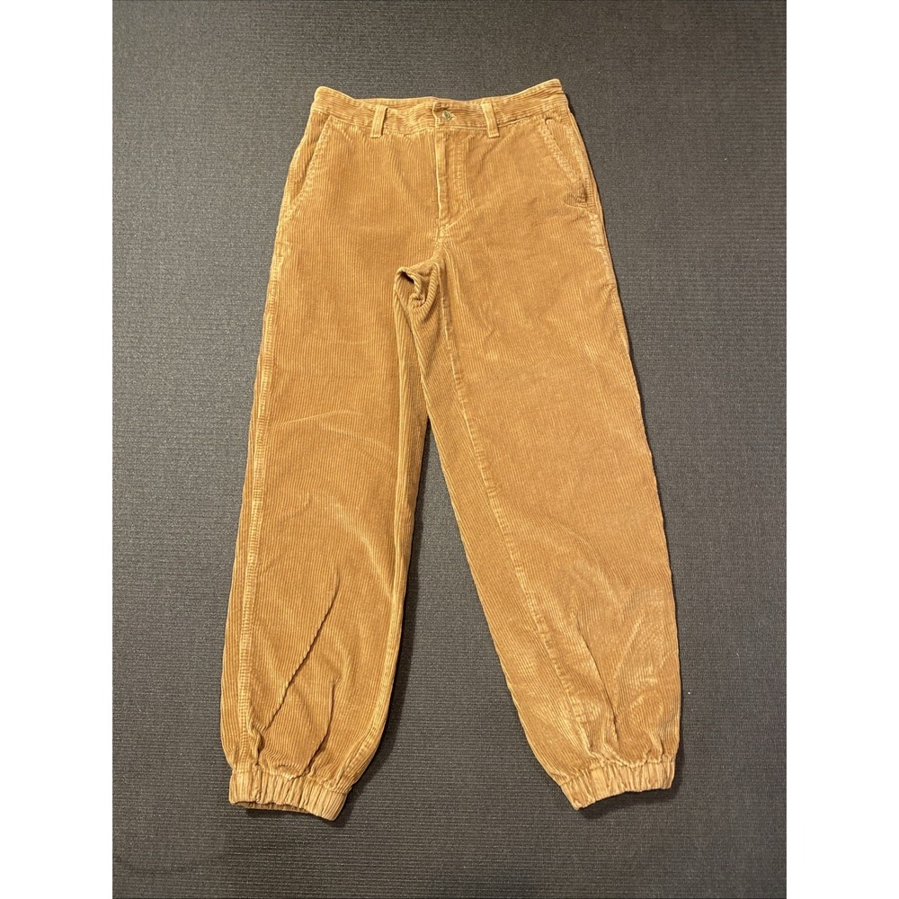TNA Womens Cotton Corduroy High Rise Cuff Ankle Jogger Pants Brown Size‎ 4